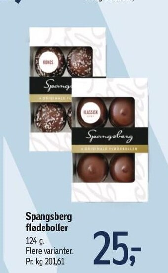 Føtex Spangsberg flødeboller 124 g tilbud
