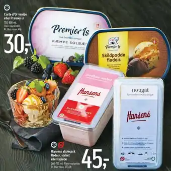 Føtex Carte d'or vanilje eller premier is - flere varianter tilbud
