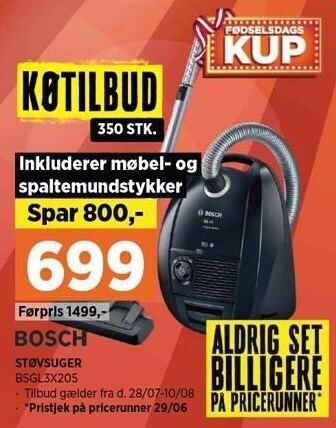 Power Bosch støvsuger tilbud