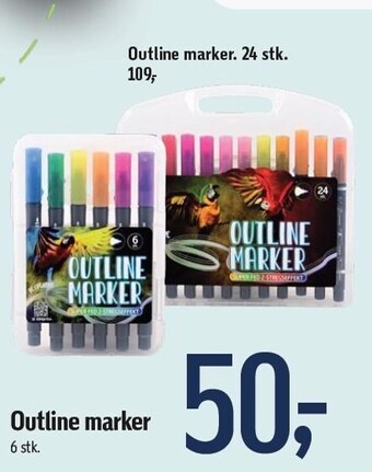 Outline marker 6 stk