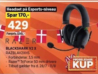 Power Razer blackshark v2 x tilbud