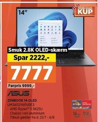 Power Asus zenbook 14 oled tilbud
