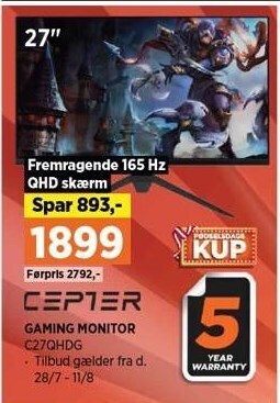 Power Cepter gaming monitor tilbud