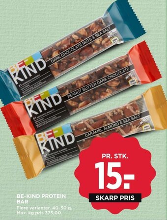 MENY BE-KIND PROTEIN BAR tilbud