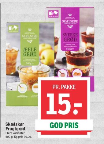 SPAR Skælskør frugtplantage grød tilbud