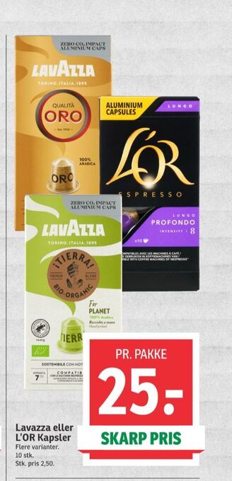 SPAR Qualita oro kaffekapsler tilbud