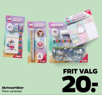 Ukendt skriveartikler