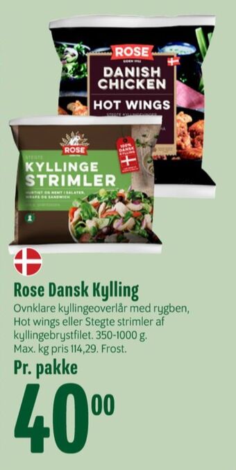 Min Købmand Rose kyllingestrimler tilbud