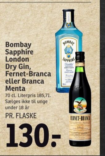 SPAR Sapphire gin tilbud