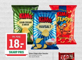 SPAR Kims chips tilbud