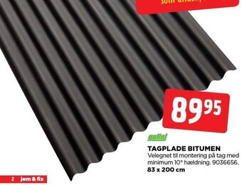 jem & fix TAGPLADE BITUMEN tilbud