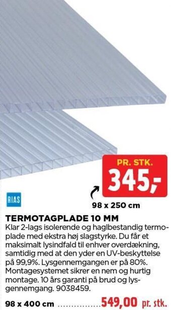 jem & fix TERMOTAGPLADE 10 MM tilbud