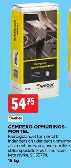 CEMPEXO OPMURINGS-MØRTEL