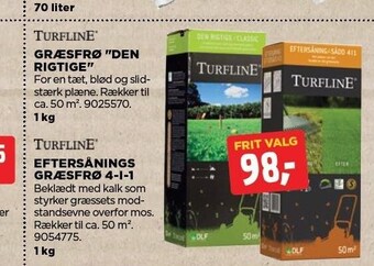 jem & fix Turfline græsfrø den rigtige el. eftersåningsgræsfrø 4-i-1 tilbud