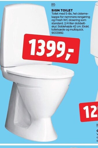 jem & fix Ifö sign toilet tilbud