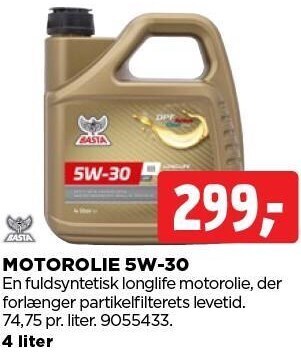 jem & fix Motorolie 5w-30 tilbud