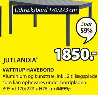 JYSK VATTRUP HAVEBORD tilbud