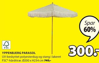 JYSK YPPENBJERG PARASOL tilbud