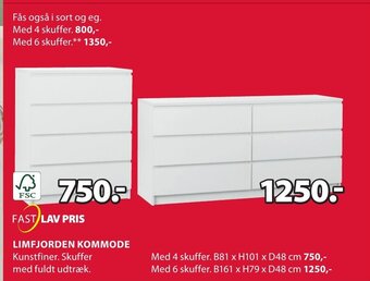 JYSK LIMFJORDEN KOMMODE tilbud