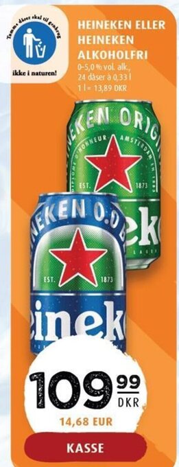 Scandinavian Park HEINEKEN ELLER HEINEKEN ALKOHOLFRI tilbud