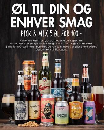 MENY Pick & mix 5 øl for 100 tilbud