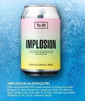 MENY Implosion alkoholfri tilbud