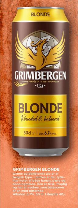 MENY Grimbergen blonde tilbud
