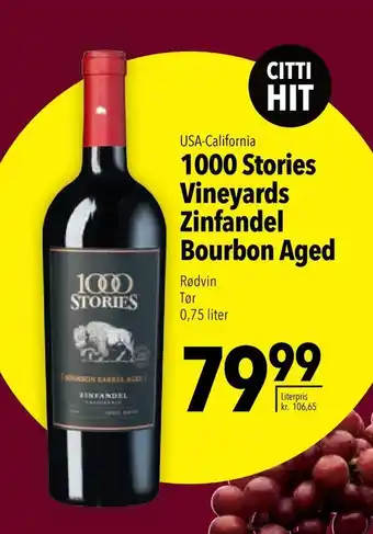 Citti 1000 stories vineyards zinfandel bourbon aged tilbud