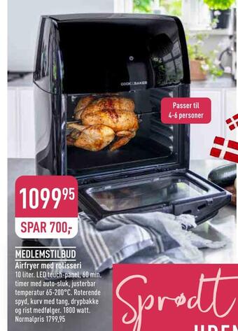 Imerco Airfryer med rotisseri tilbud