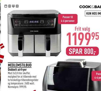 Imerco Dobbelt airfryer tilbud