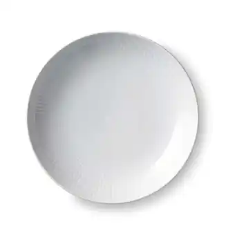 Kop & Kande Royal copenhagen hvid riflet moderne tallerken 20 cm tilbud