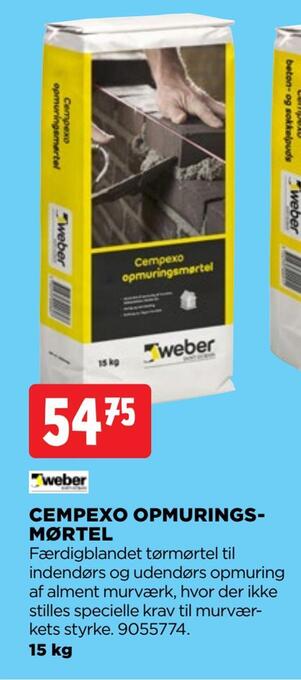 jem & fix Cempexo opmuringsmørtel tilbud