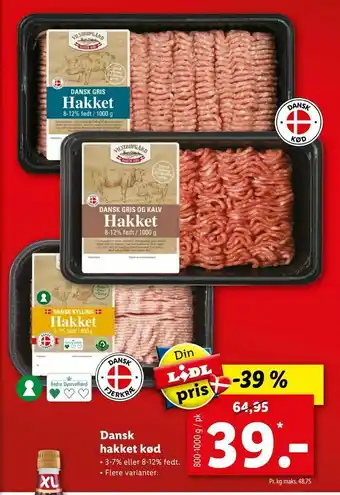 Let-Køb Dansk hakket kød tilbud