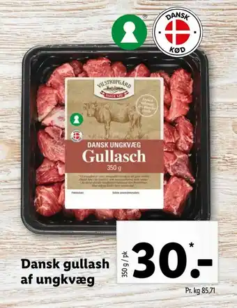 Let-Køb Dansk gullash af ungkvæg tilbud