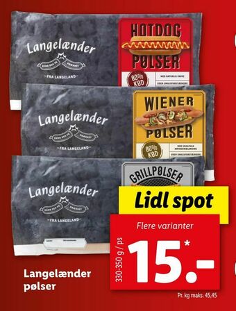 Let-Køb Langelænder pølser tilbud