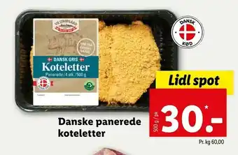 Let-Køb Danske panerede koteletter tilbud