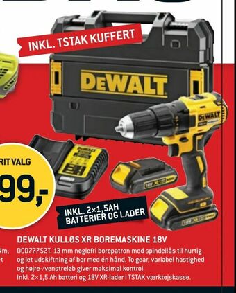 XL-BYG Dewalt kulløs xr boremaskine 18v tilbud