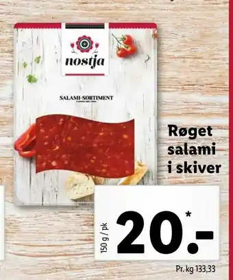 Let-Køb Røget salami i skiver tilbud
