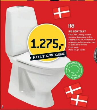 XL-BYG Ifø sign toilet tilbud