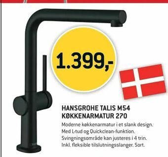 XL-BYG Hansgrohe talis m54 køkkenarmatur 270 tilbud