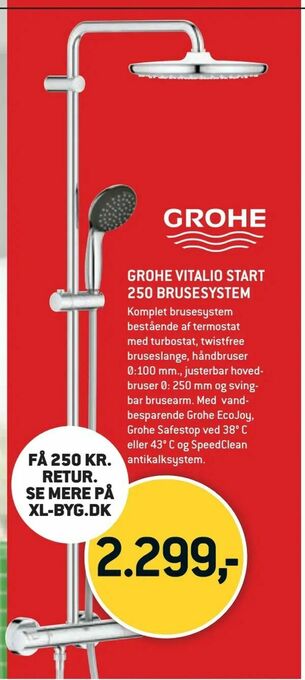 XL-BYG Grohe vitalio start 250 brusesystem tilbud