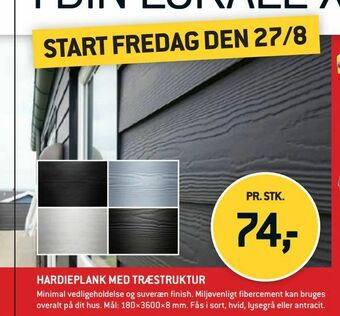 XL-BYG Hardieplank med træstruktur tilbud