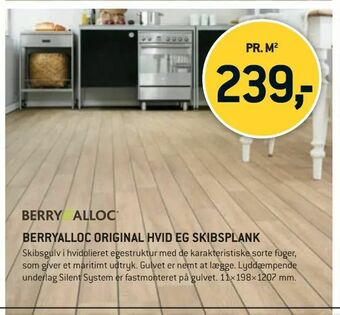 XL-BYG Berryalloc original hvid eg skibsplank tilbud