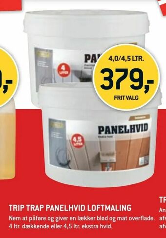 XL-BYG Trip trap panelhvid loftmaling tilbud