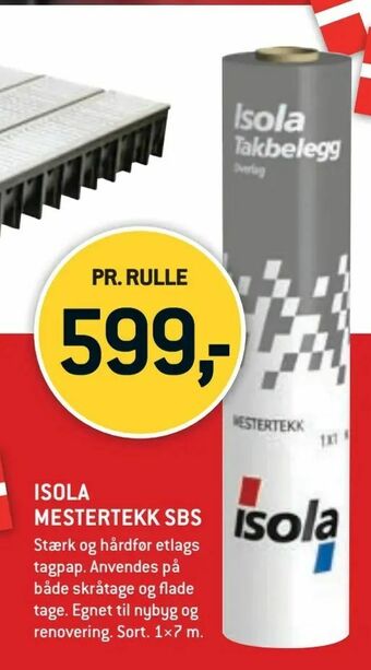 XL-BYG Isola mestertekk sbs tilbud