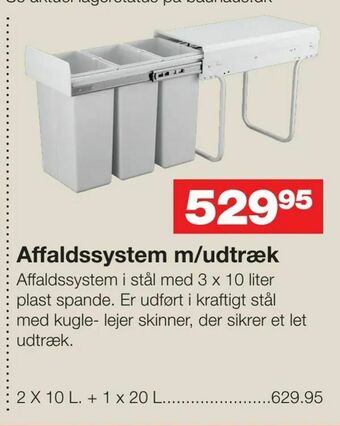 Affaldssystem m/udtræk