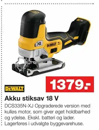 Bauhaus Akku stiksav 18 V tilbud