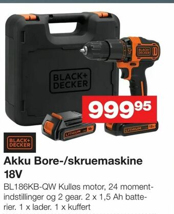 Bauhaus Akku Bore-/skruemaskine 18V tilbud