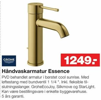 Bauhaus Håndvaskarmatur Essence tilbud