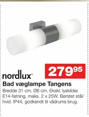 Bauhaus Bad væglampe Tangens tilbud